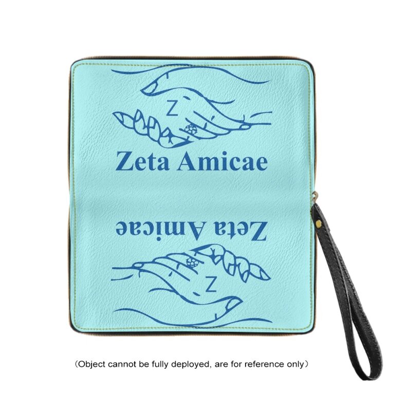 Friends of Zeta Sorority Gifts-monedero largo de cuero PU Vintage con cremallera, Mini tarjetero estampado para niñas, 2023