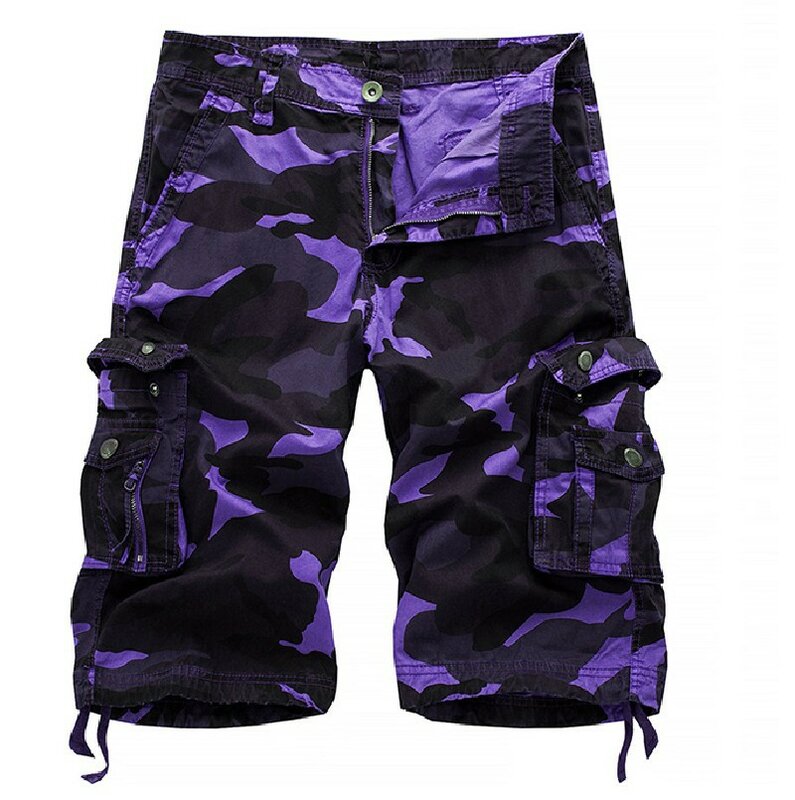 Large Size New Men's Large Size Loose Multicolor Camouflage Shorts5casual Beach Pants