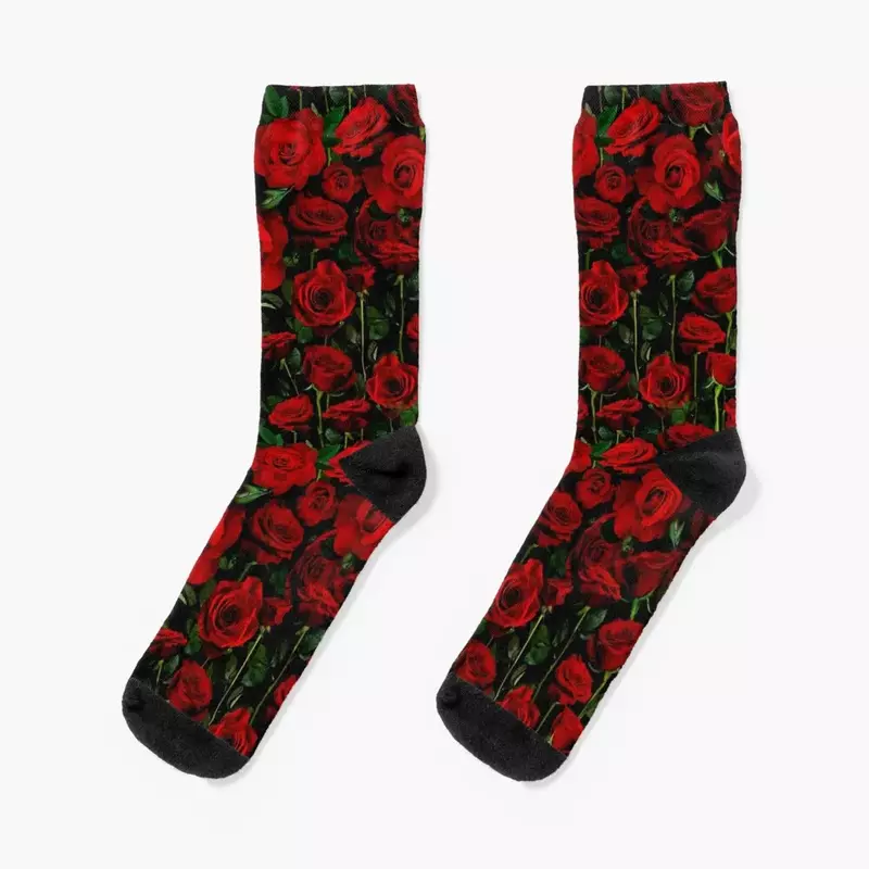 Bed of Roses kaus kaki katun pria, stoking kompresi kualitas tinggi, kaus kaki olahraga Wanita Pria