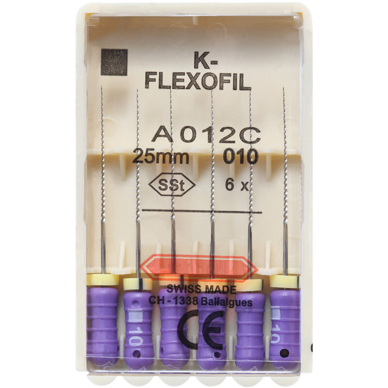 K-FLEXOFILE Dental flexible, conducto radicular K, limas SSt, uso manual, odontología, instrumentos de laboratorio endodóntico, 21/25/31mm, 15-40, 1 paquete