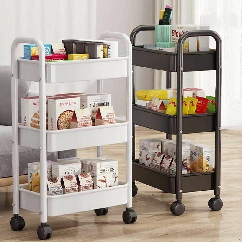 Trolley Lager regal Küchen boden mehr schicht ige Snacks Baby Wohnzimmer Schlafzimmer Bad mobile Lager regal