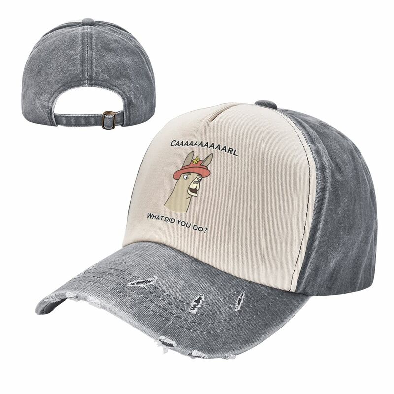 Llamas with Hats - Caaaaaaaaaarl! What did you do? Cowboy Hat Streetwear Horse Hat Women's Golf Wear Men's