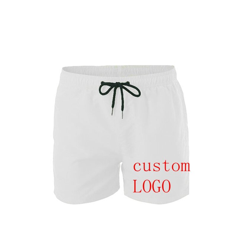 Pantalones cortos de verano para hombre, bañador Sexy con logotipo personalizado, ropa de playa transpirable, 2024