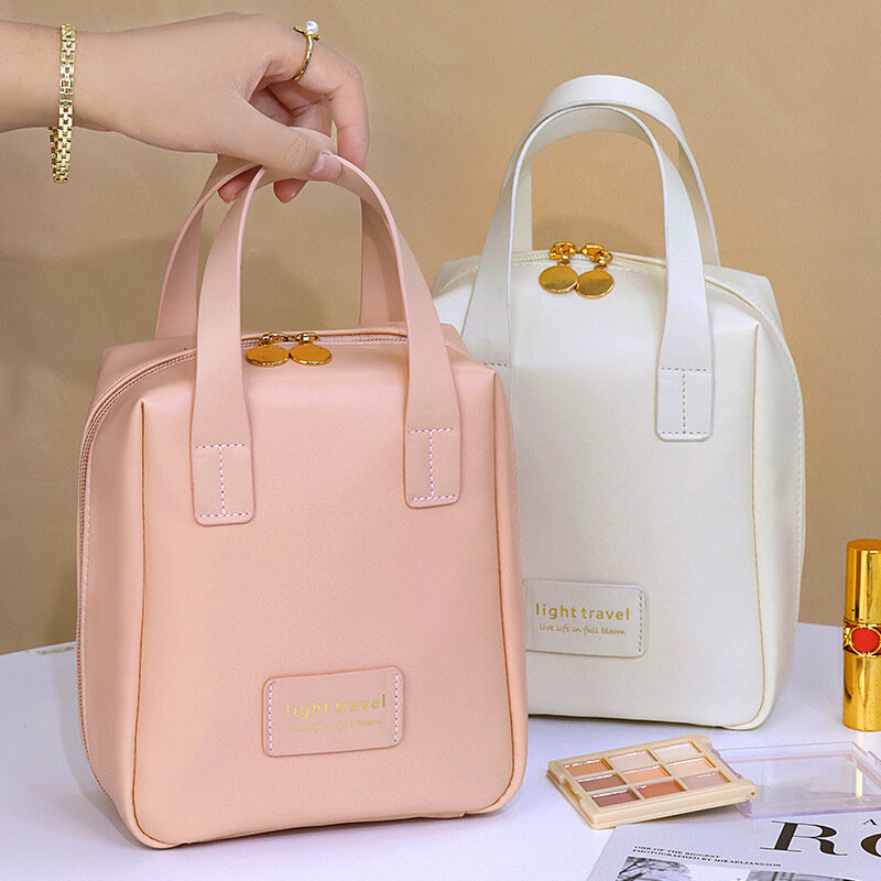 Borsa per il lavaggio impermeabile da donna borsa per cosmetici a conchiglia borsa da viaggio cosmetica portatile borsa per cosmetici a guscio rigido