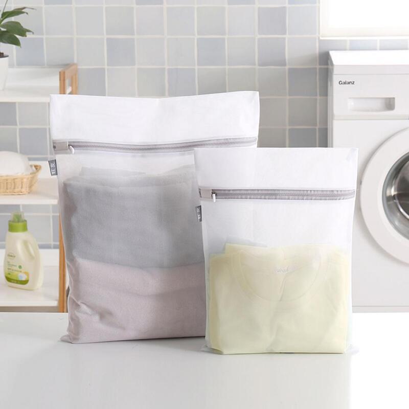 Washing Machine Laundry Bag Clothes Bra Underwear Thicken Mesh Net Washing Zipper Pouch Laundry Dirty Clothes Storage Bag