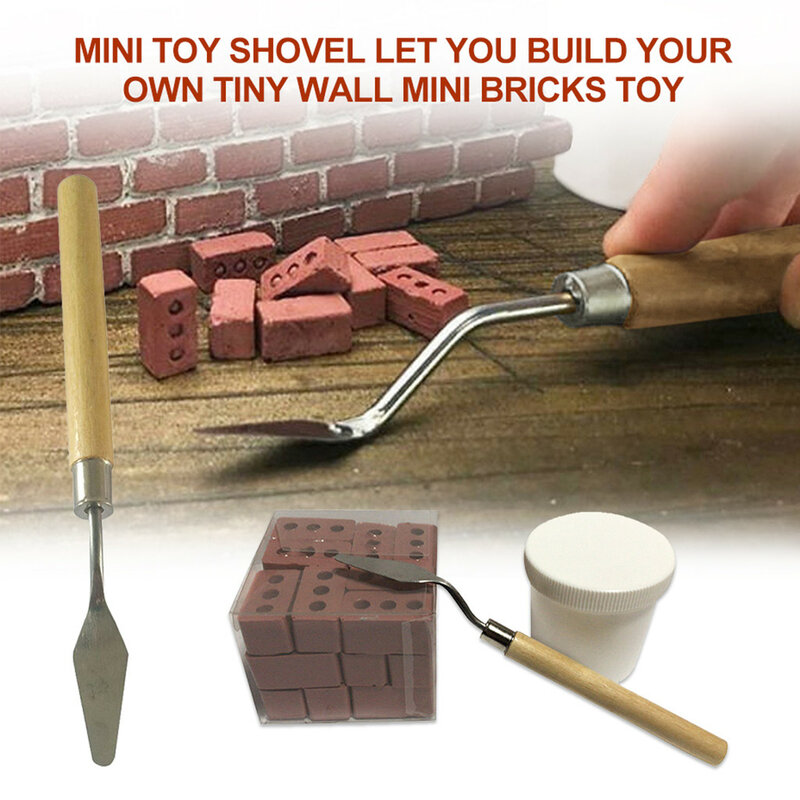Mini brinquedo de pá para crianças, Deixe você construir sua própria parede minúscula, Jogos educativos de aprendizagem, Brinquedos para crianças
