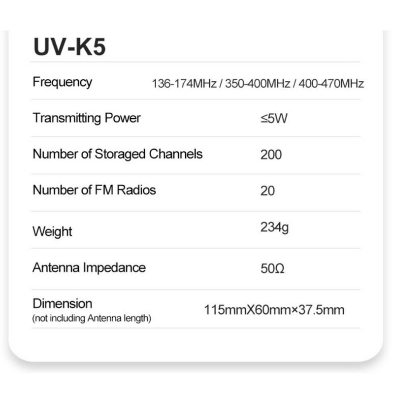 Anysecu-クロスバンドインターホンUV-K5-136 MHz/174-350 MHz/400-400MHz,ワイヤレスラジオレプリケーション機能付き470MHz/mhz