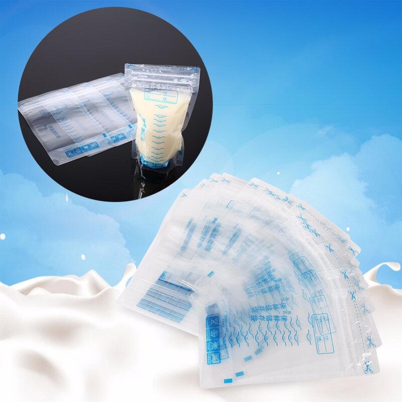 30 pz 250ml sacchetti per il congelatore del latte latte materno cibo per bambini sacchetto per il latte materno senza BPA borsa per l'alimentazione sicura del bambino pompa per il seno salva parte