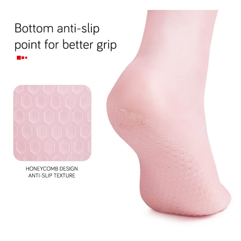 Calcetines de silicona para el cuidado de los pies, calcetín de Gel hidratante para el talón, para uso doméstico, protectores de Spa agrietados, 1 par