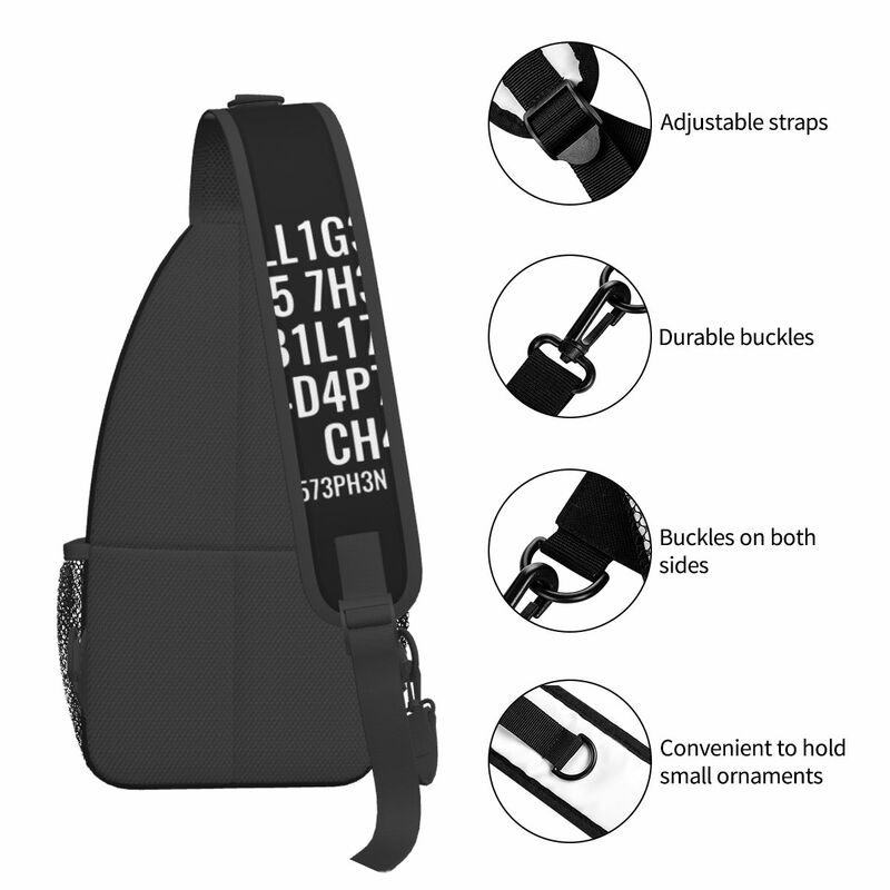 Intelligence Crossbody Sling Bag Chest Bag Intelligence is The Ability to Adapt to Change Shoulder Backpack Daypack Bookbag