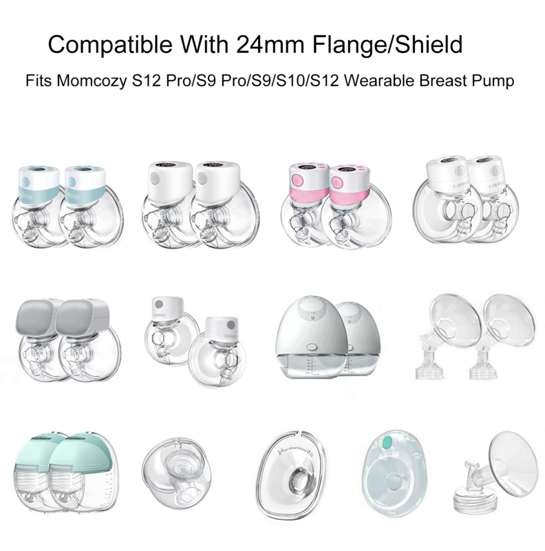 14pc Flange Inserts 13/15/17/18/19/20/21mm,Compatible with S9/S10/S12 etc 24mm Wearable Breast Pump,Breast Pump Flange Insert