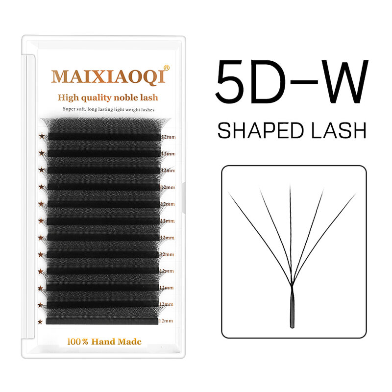 MAIXIAOQI 5D W-образные автоматические цветущие готовые ресницы для наращивания натуральные мягкие искусственные ресницы