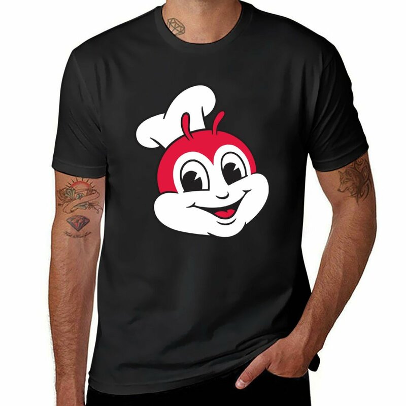 Camiseta de mascote Jollibee masculina, secagem rápida, top vintage, campeã, verão