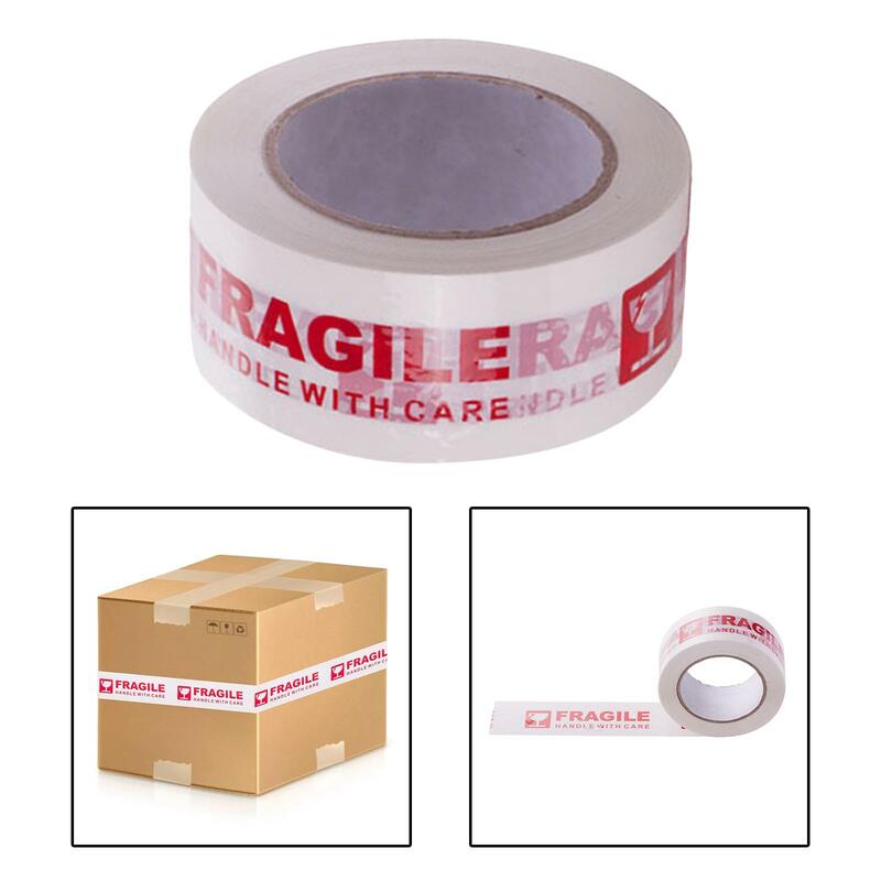 Fragile Tape Handle with Care, Strong , 2" Warning Label Sticker, for Transportation Mailing Office Shipping Box Sealing