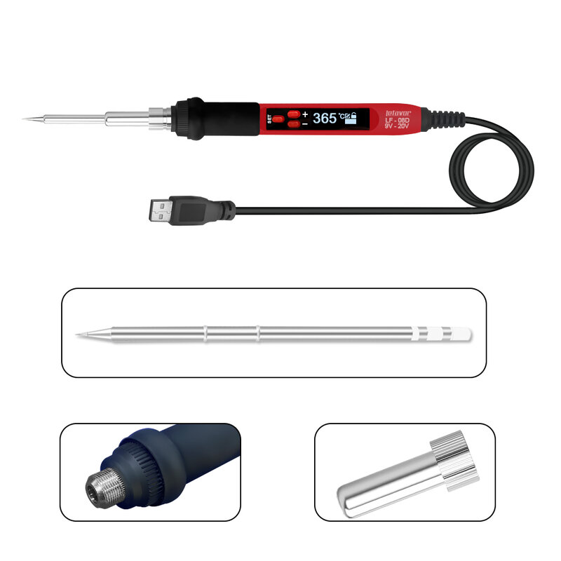 65W USB digital soldering iron Mini Electric Soldering Iron Station Adjustable Temperature Mult Outdoor DIY Soldering tool