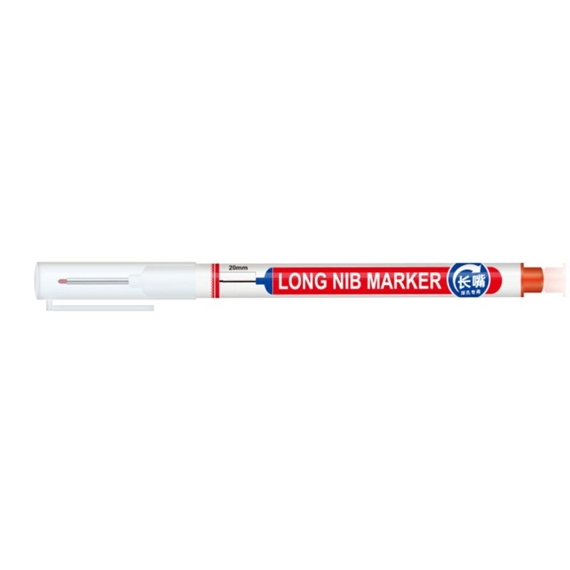 Professional Long Head Deep Hole Marker ปากกาช่างไม้สำหรับหลุมลึกเครื่องหมาย Dropship