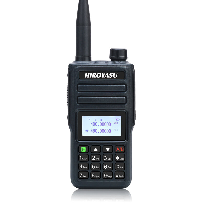 جهاز اتصال لاسلكي مقاوم للماء من HIROYASU ، ساعة مزدوجة النطاق ، نسخة تردد ، راديو FM Ham ، IP68 ، fu ، UHF ، VHF ، 10W