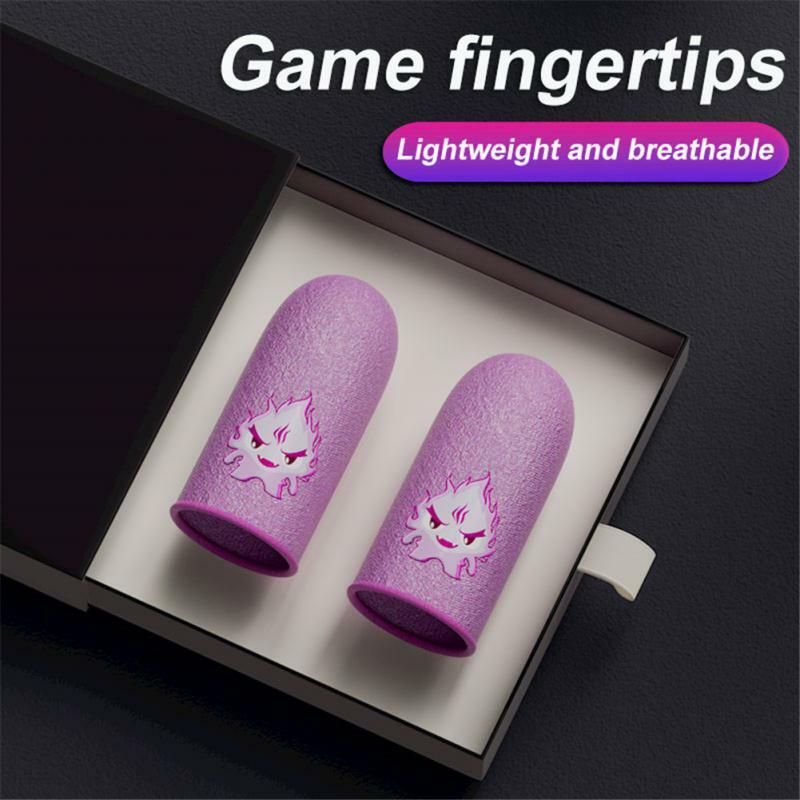ปลอกสวมนิ้วสำหรับเล่นเกมเรืองแสงระบายอากาศได้ปลายนิ้วสำหรับเล่นเกมบนมือถือ pubg ที่ครอบนิ้วแบบสัมผัสหน้าจอสัมผัส