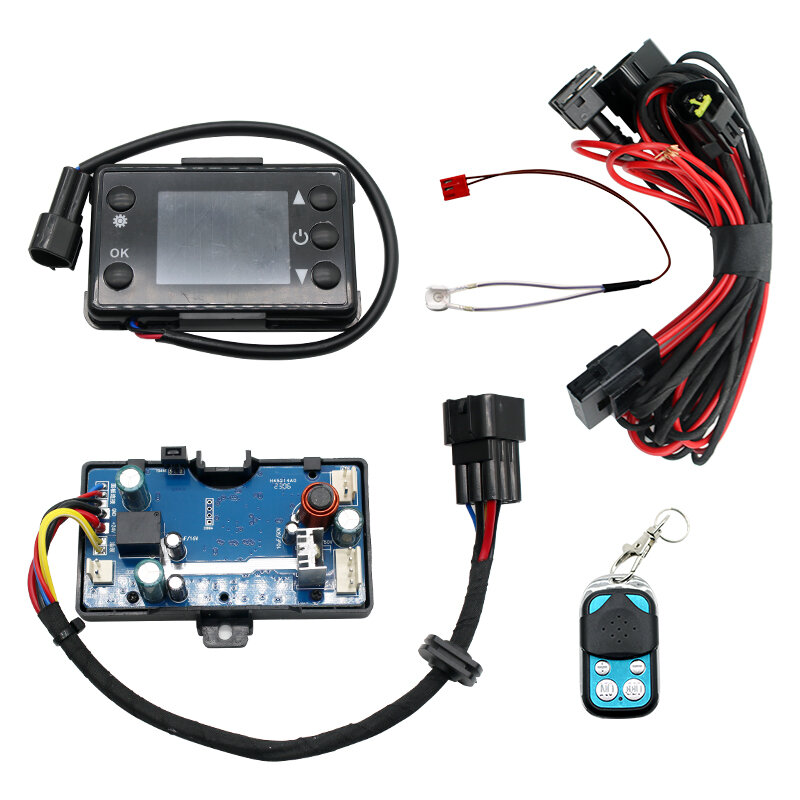 Calentador de aire diésel con interruptor de Monitor LCD, placa base de Control remoto para coche, camión, furgoneta, barco, 12V, 24V, 2kW, 3kW, 5kW, 8kW