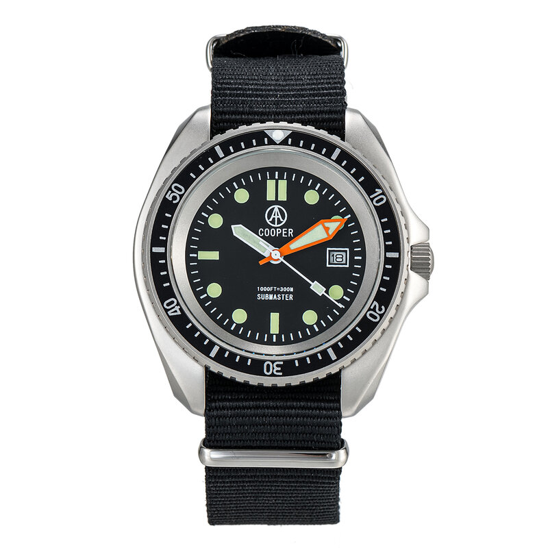 Cooper Submaster SAS SBS – montre pour homme, accessoire de plongée à 300M, d'origine, 42mm, avec bracelet NATO Super lumineux, 8016 R, nouvel arrivage