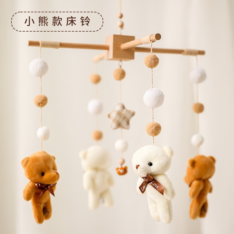 Baby's Boho Style Bed Bell de madeira, criança chocalhos, brinquedos berço, brinquedos musicais infantis, presentes recém-nascidos, 0-12 meses