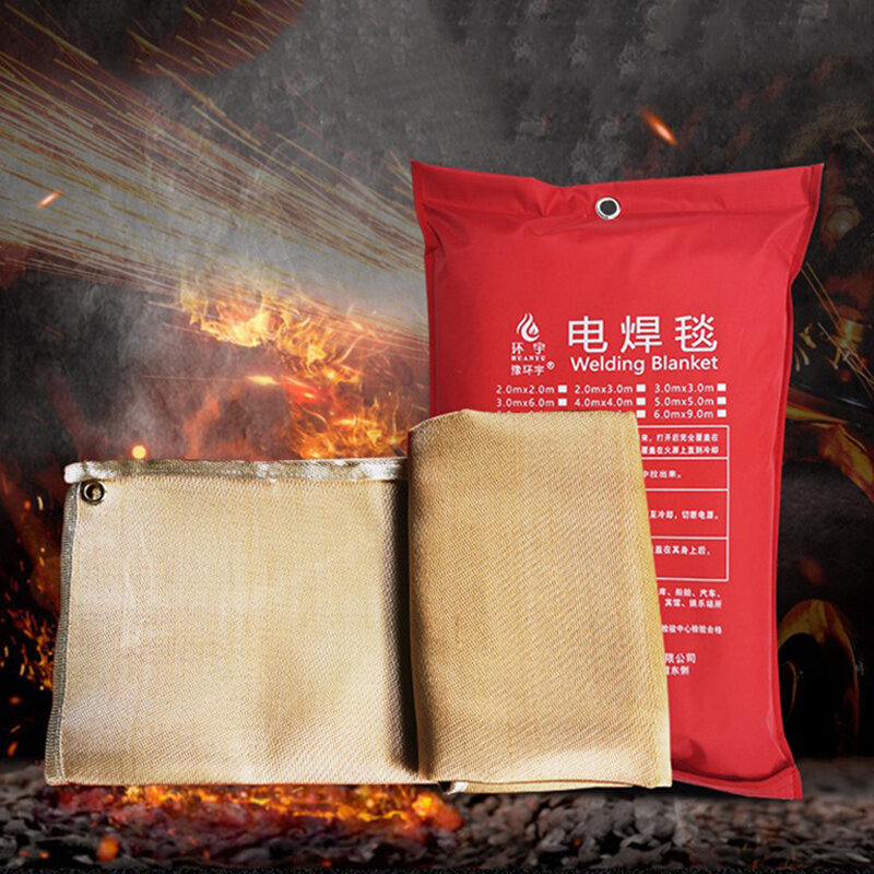 1 Pc สารหน่วงไฟผ้าห่มเชื่อมผ้าห่มทนไฟความร้อนทนความสะดวกสบายสำหรับเชื่อมหรือ BBQ อุปกรณ์ป้องกัน