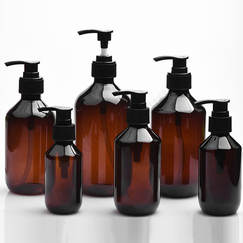 100/150/200/300/400/500ml butelki wielokrotnego napełniania szampon pojemnik plastikowy płynny szampon żel pod prysznic butelki do kąpieli w domu