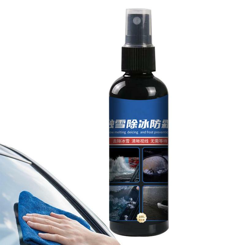 Windshield Deicing Agent 100ml Long Lasting Car Window Defrosting Spray Glass Care Products For Windshield Rearview Mirrors