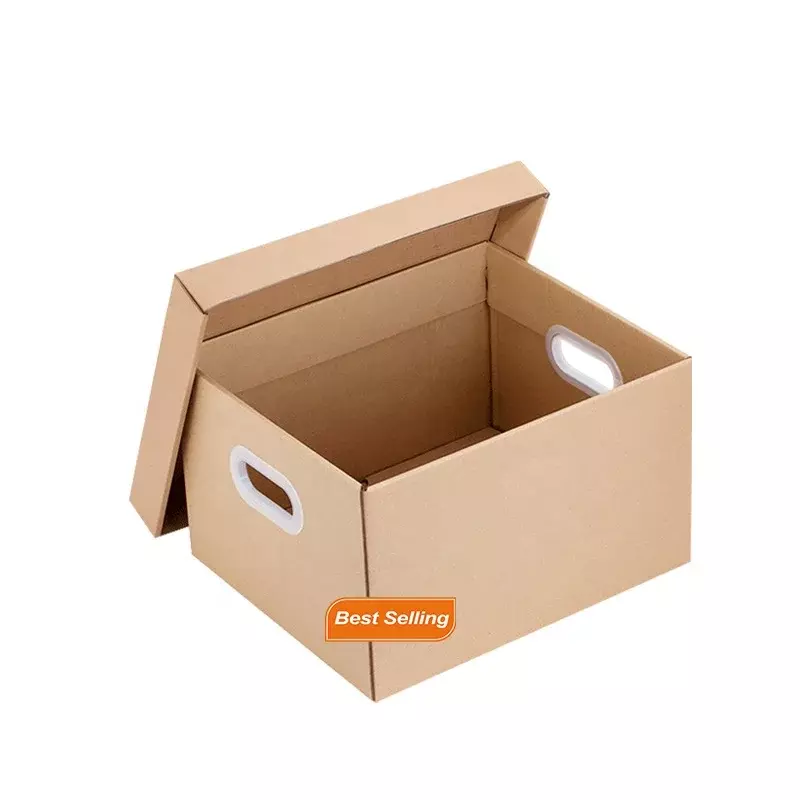Индивидуальный большой офисный сортировочный документ, Высококачественная картонная коробка для хранения, картонная коробка с ручкой, коробка для малого бизнеса