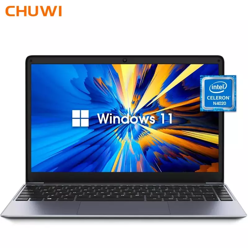 CHUWI HeroBook Pro Laptop 14.1 ", RAM 256GB SSD 8GB, Laptop Windows 11, perluasan SSD 1TB, Intel Celeron N4020, tampilan IPS 2K FHD