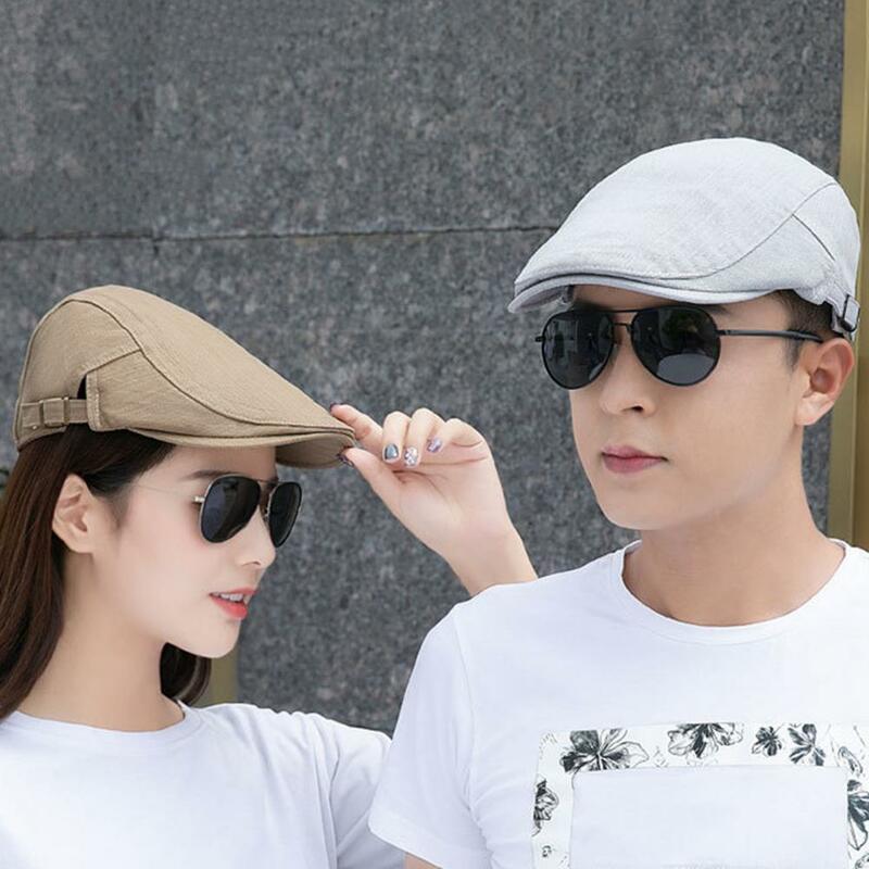 Women Retro Cap Quick Drying Sun Protection Beret Cap for Women Men Solid Color Peaked Cap with Breathable Retro for All-day