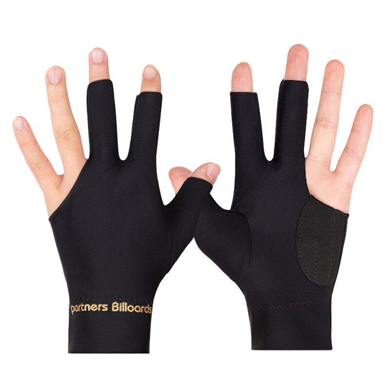 Men'S And Women'S Pure Cotton Single Left Hand Snooker Three Finger Breathable Gloves Anti-slip Supplies For Billiard Cues