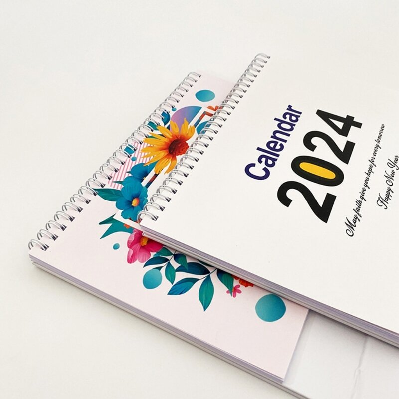 2024 Mini monatlichen Desktop-Kalender Tages plan Planer Home Office Dekor Schreibtisch Kalender Flip Stehpult Kalender