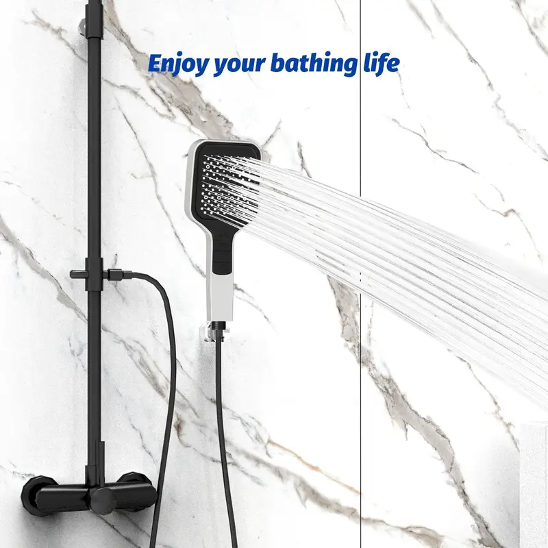 Neuer Dusch kopf Niederschlag Hochdruck wassers parend 7 Modi einstellbar Ein-Tasten-Stopp-Taste für Bad zubehör