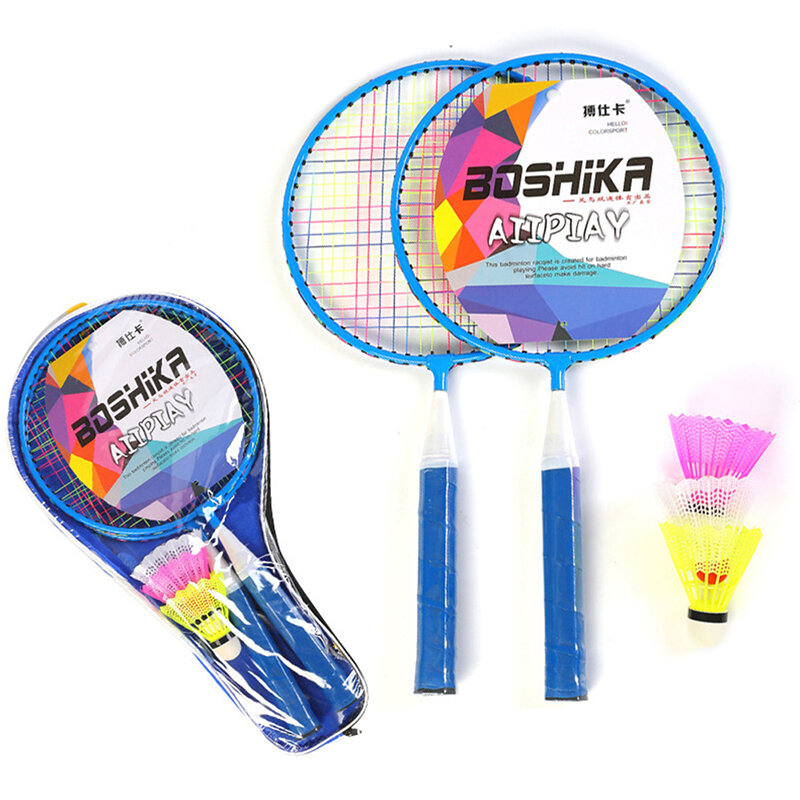 1 Pair Children Tennis Badminton Rackets Ball Set Sports Family Game Toy Kids Badminton Rackets N66