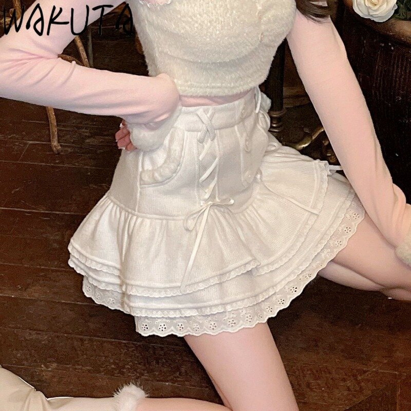 Женская плиссированная юбка, Повседневная Однотонная юбка на пуговицах, универсальная юбка в стиле пэчворк, лето 2024