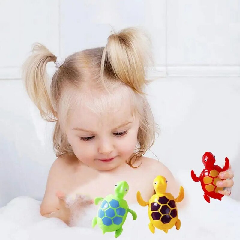 Cartoon Animal Wind-up Toy for Kids No Battery Funny Swimming Frog/Fish/Turtle Clockwork Toy Baby Bath Companion Interactive Toy