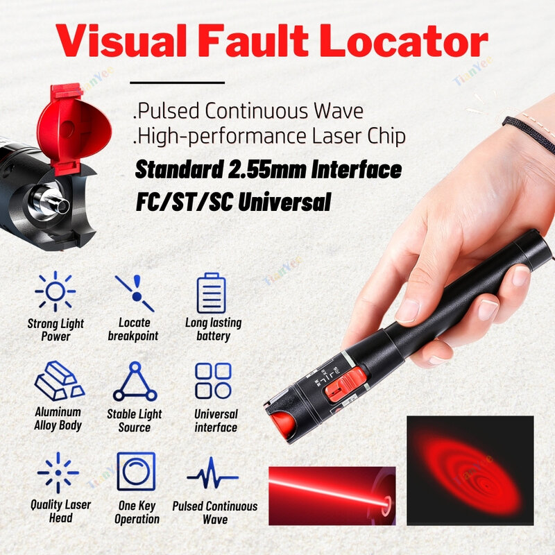 Fiber Optic Tool Kit Fiber Optical Power Meter Mini OPM -70～+6dbm VFL 5~60MW Visual Fault Locator Fiber Optic Tester