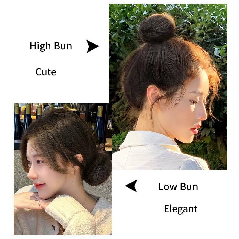 Synthetic Scrunchie Straight Hair Messy Buns Chignon Hairpieces Updo Elastic Hair Bun Hair Ponytail Extension Wig Accessory