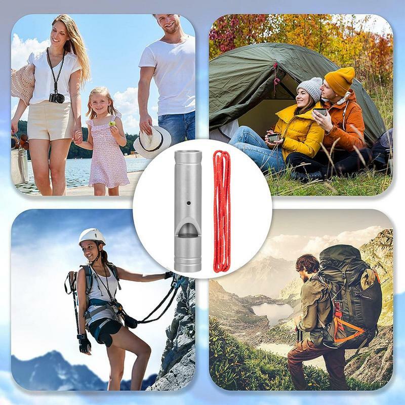 Sifflets de randonnée avec lanière pour adultes, équipement de survie ultra-léger, sifflet fort, sauvetage, camping