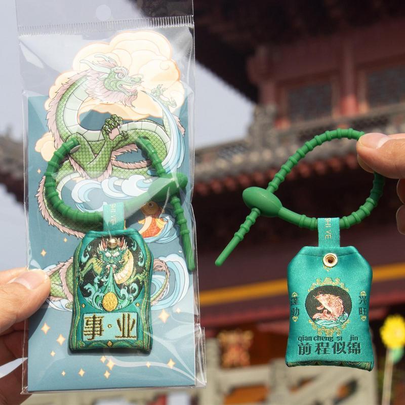 Китайская традиционная Ароматизированная саше с ремешком, амулет 2024 года Дракона, Новогодняя Ароматизированная сумочка на удачу для символа Мира