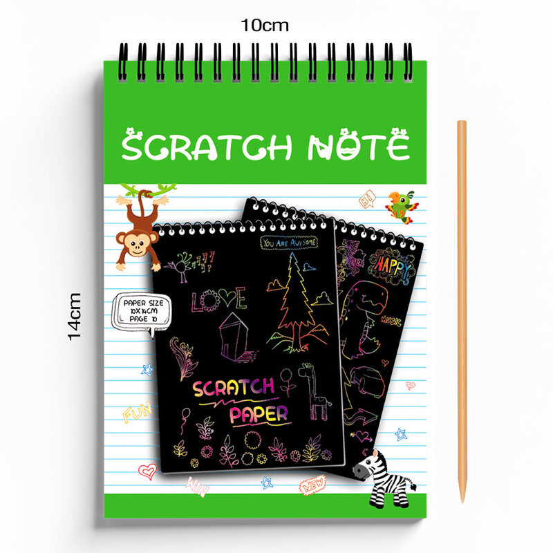 Livre à gratter coloré Dazzle Scratch Note Paper, Graffiti Board, Drawing Art Toys, Magic DrelyPle, Children Drawing