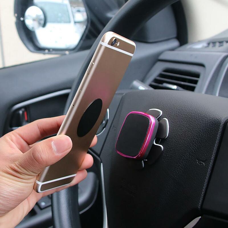 Placa de chapa de ferro magnético universal, Suporte do ímã do telefone, Mini suporte do telefone do carro, Etiqueta magnética da folha do ferro