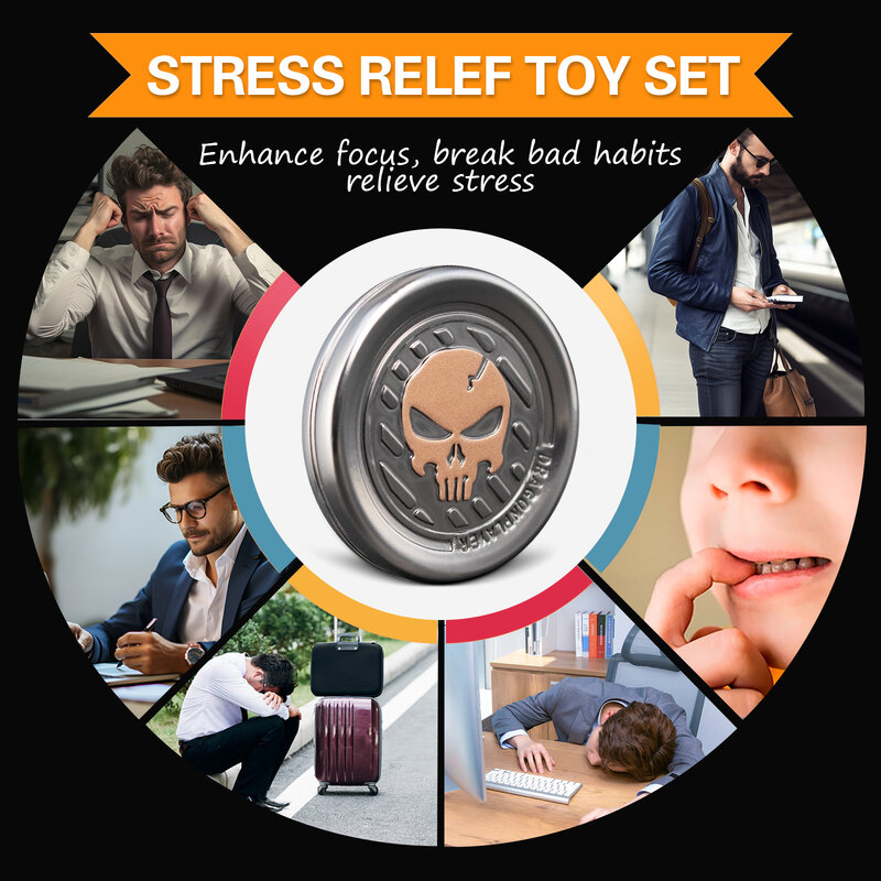 Metal Fidget Toys adulti Haptic Toy Fidget Slider, giocattoli per alleviare l'ansia da Stress, clic per prevenire l'alzheimer