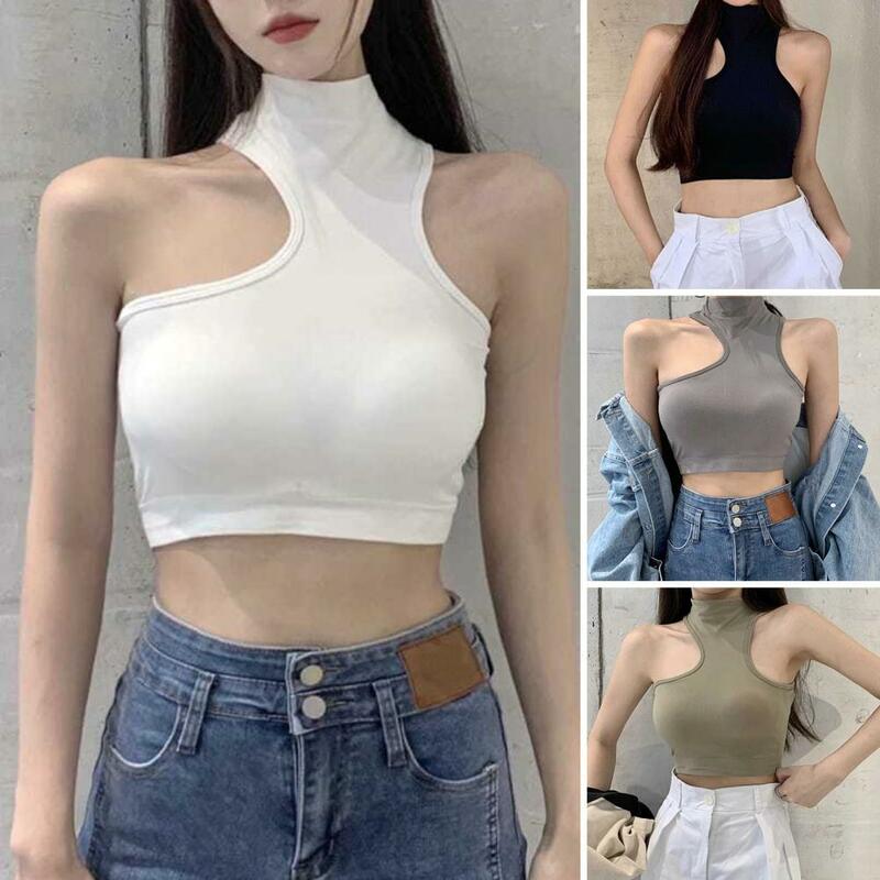 Soft Summer Leisure canotta camicia S-XL Ladies Vest Solid Tank Shirt Summer Casual Cropped Top abbigliamento donna
