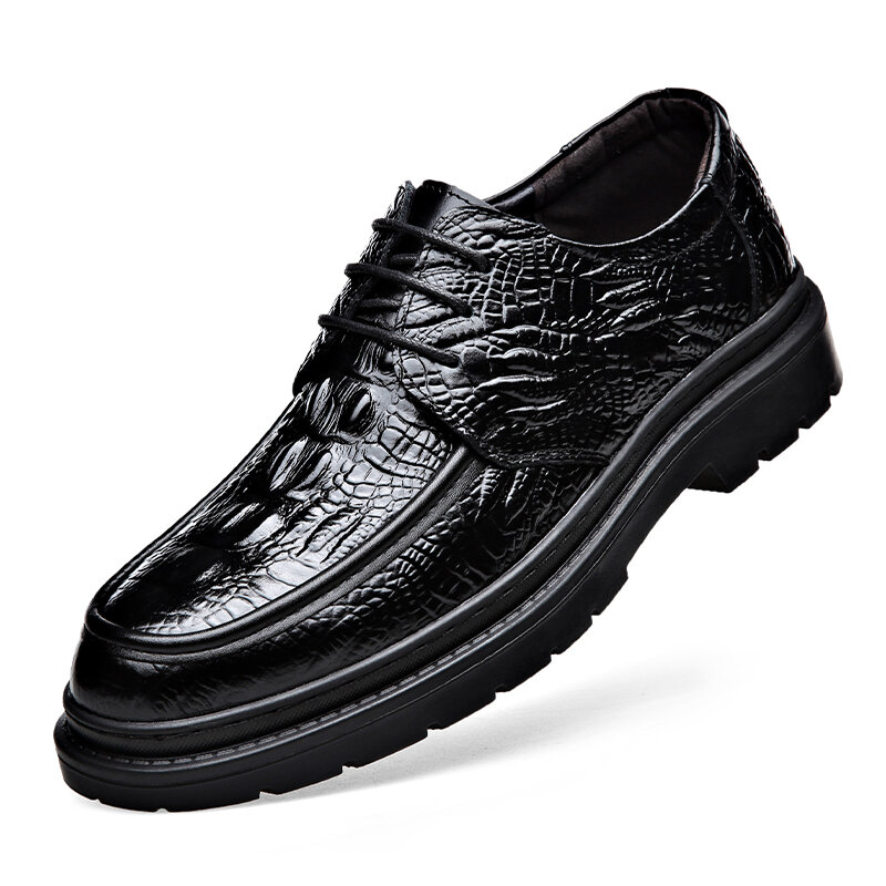 Sapato de couro genuíno masculino, sapato antiderrapante macio, novo, tamanho 38 a 44, 2024