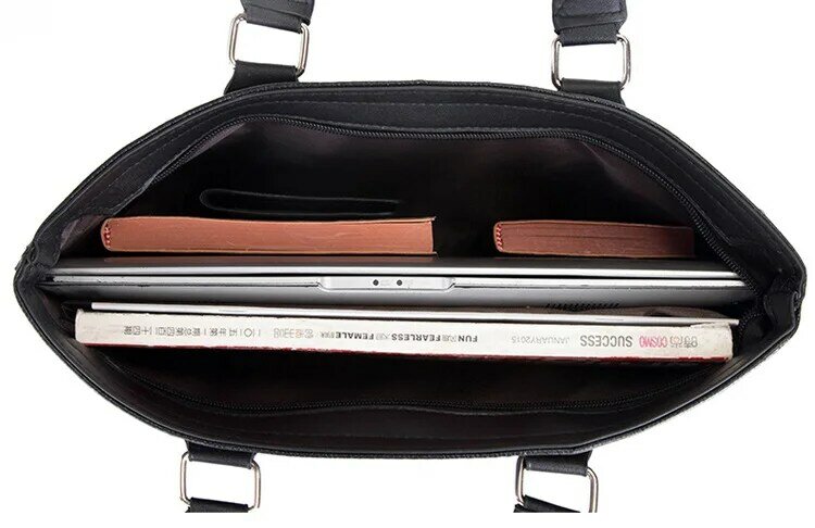 موضة جديدة حقيبة أعمال عادية جلد بو للرجال حقيبة كتف 14 بوصة حقيبة كمبيوتر محمول الذكور حقيبة يد حقيبة تسوق سفر