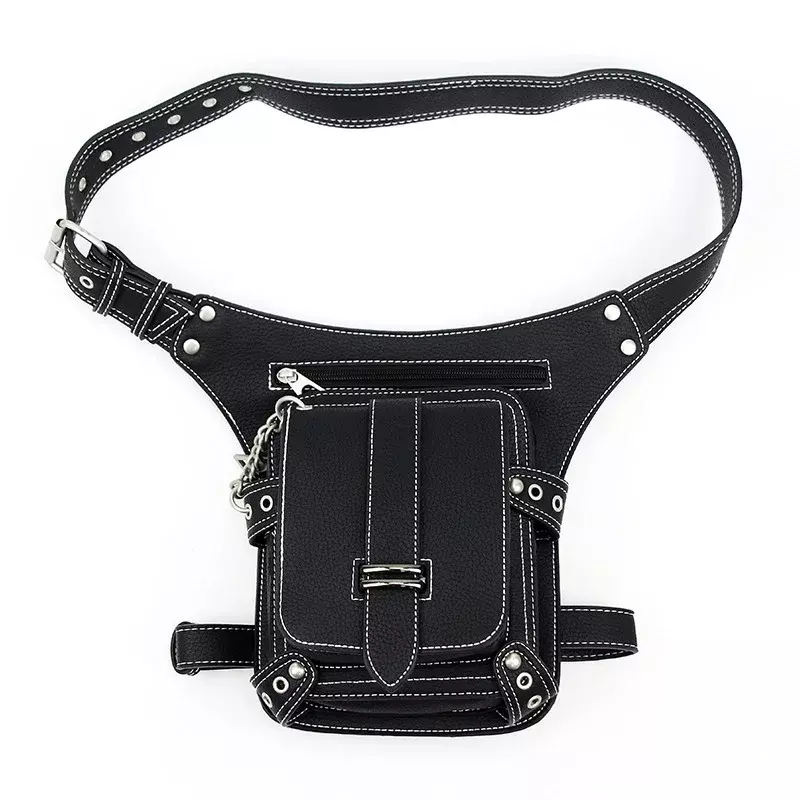 Chikage Large Capacity Steampunk Fanny Pack High Quality Men's Outdoor Shoulder Bag Personality Multi-function Crossbody Bag
