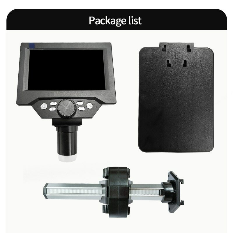 Microscopio digitale LCD da 5.5 "lente d'ingrandimento per microscopio a moneta 1000X 1080P con supporto per microscopio a saldatura per riparazione elettronica