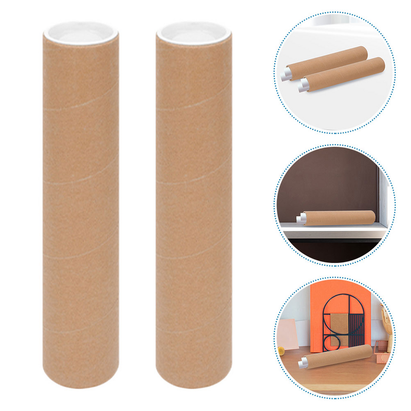 2 Pcs Heavy Duty Mailing Tube Posters Paper Storage Tubes for Drawing Abs Holder Prints